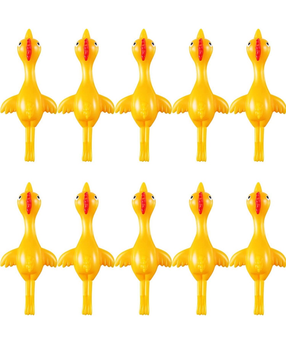 10 Pack Easter Day Ornament Slingshot Chicken Flick Chicken Flying Chicken Flingers Stretchy Funny Rubber Chickens Party Acti...