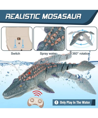 Remote Control Mosasaurus Dinosaur Toys for Kids 5-7 with 2pcs Rechargeble Batteries and 6 Sea Animals 2.4Ghz RC Mosasaurus T...