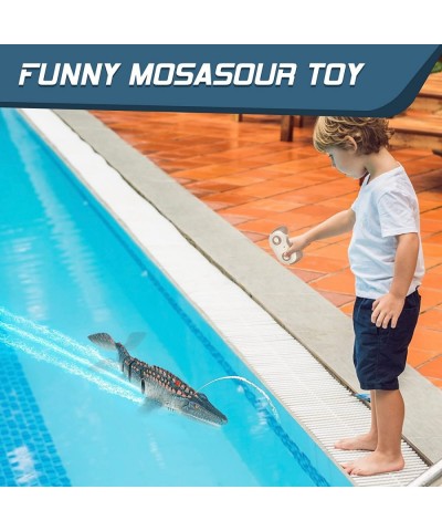 Remote Control Mosasaurus Dinosaur Toys for Kids 5-7 with 2pcs Rechargeble Batteries and 6 Sea Animals 2.4Ghz RC Mosasaurus T...