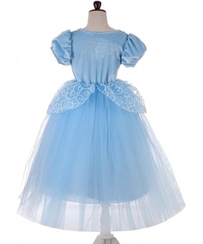 Princess Costumes for Girls Halloween Party Fancy Dress Up Blue Ball Gown with Glove and Accessories Size 4-12 $48.72 Kids' C...