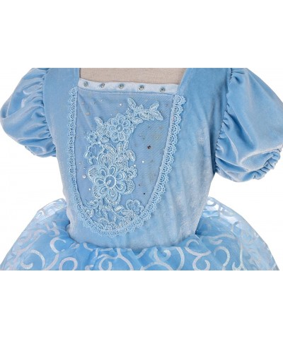 Princess Costumes for Girls Halloween Party Fancy Dress Up Blue Ball Gown with Glove and Accessories Size 4-12 $48.72 Kids' C...