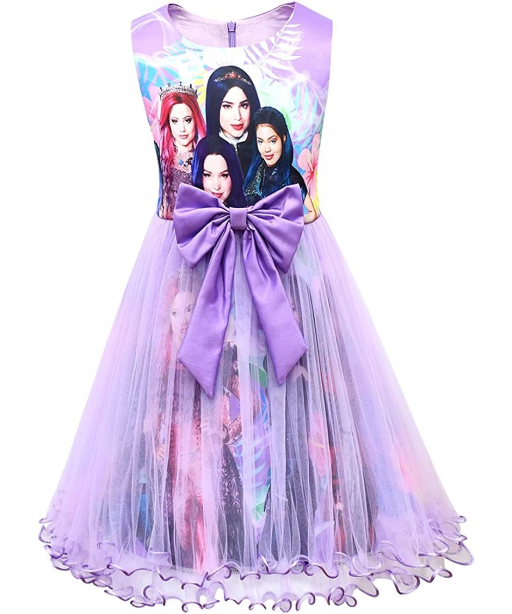 Descendants 3 Costume Birthday Party Supplies Outfits for Girls Princess Dress Up Tulle Mesh Dress $43.49 Kids' Costumes