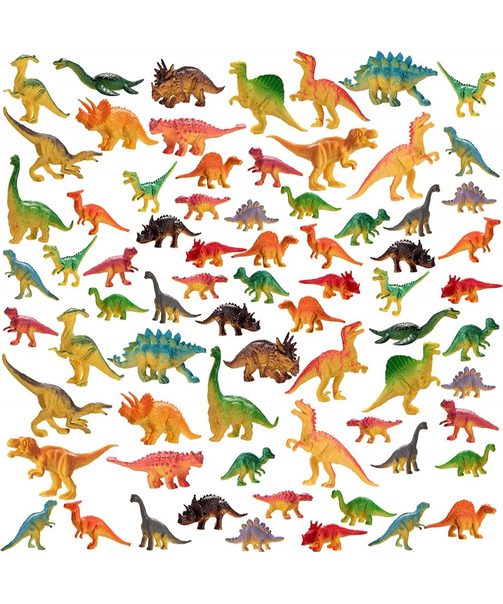 72Pcs Mini Dinosaur Party Favors Set Easter Basket Stuffers - Dinosaurs Assorted Dino Party Cupcake Toppers for Kids Girls Bo...