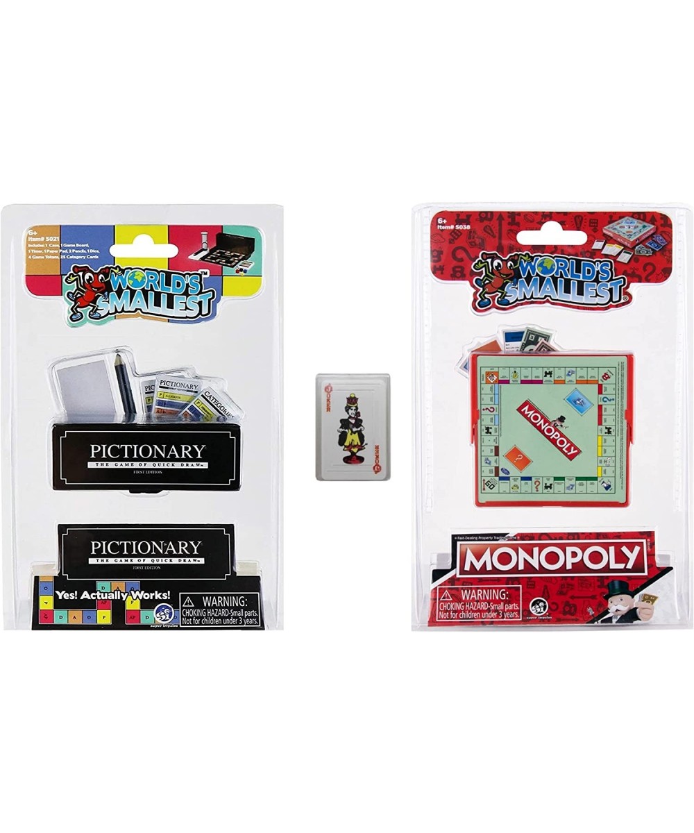 World’s Smallest Classic Games – Pictionary – Monopoly – Miniature Playing Cards - Bundle Gift Set of 3 Miniature Games $30.5...