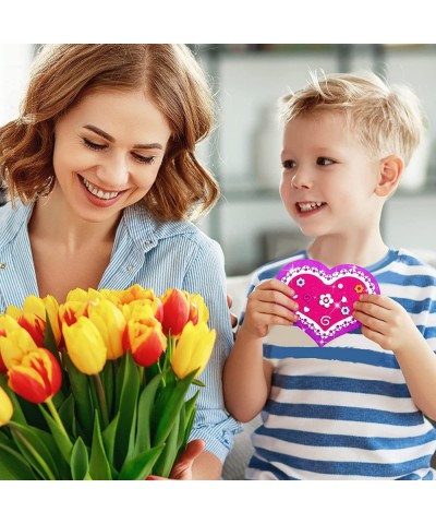 450 Pieces Valentine's Day DIY Craft Kit Kids Valentine's Day Heart Ornaments Foam Stickers Include Foam Self Adhesive Sticke...