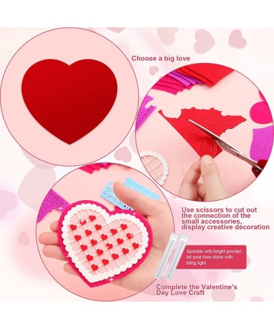 450 Pieces Valentine's Day DIY Craft Kit Kids Valentine's Day Heart Ornaments Foam Stickers Include Foam Self Adhesive Sticke...