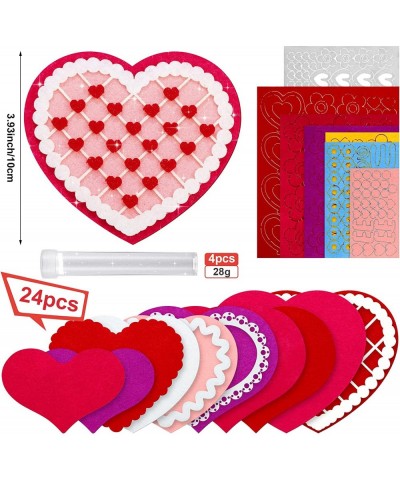 450 Pieces Valentine's Day DIY Craft Kit Kids Valentine's Day Heart Ornaments Foam Stickers Include Foam Self Adhesive Sticke...