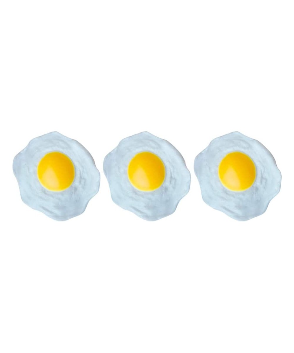 Aesthetic Rug 3pcs Easter Stress Toys Artificial Fried Egg Fake Fried Egg Novelty Squeeze Toys for Kids Children Birthday Gif...