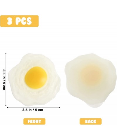 Aesthetic Rug 3pcs Easter Stress Toys Artificial Fried Egg Fake Fried Egg Novelty Squeeze Toys for Kids Children Birthday Gif...