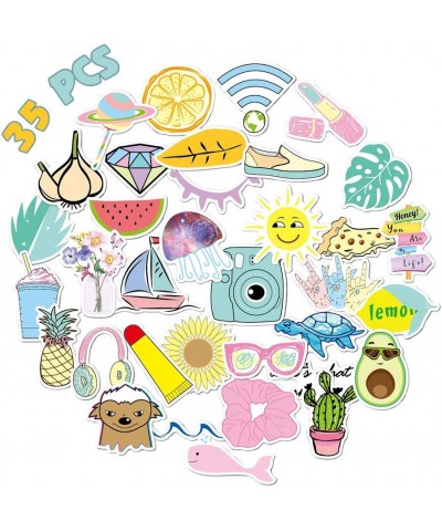 35 Pcs Colorful VSCO Waterproof Stickers Cute Lovely VSCO Vinyl Stickers for Keyboard Water Bottle Skateboard Laptop Guitar B...