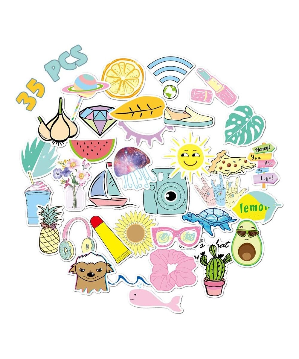 35 Pcs Colorful VSCO Waterproof Stickers Cute Lovely VSCO Vinyl Stickers for Keyboard Water Bottle Skateboard Laptop Guitar B...