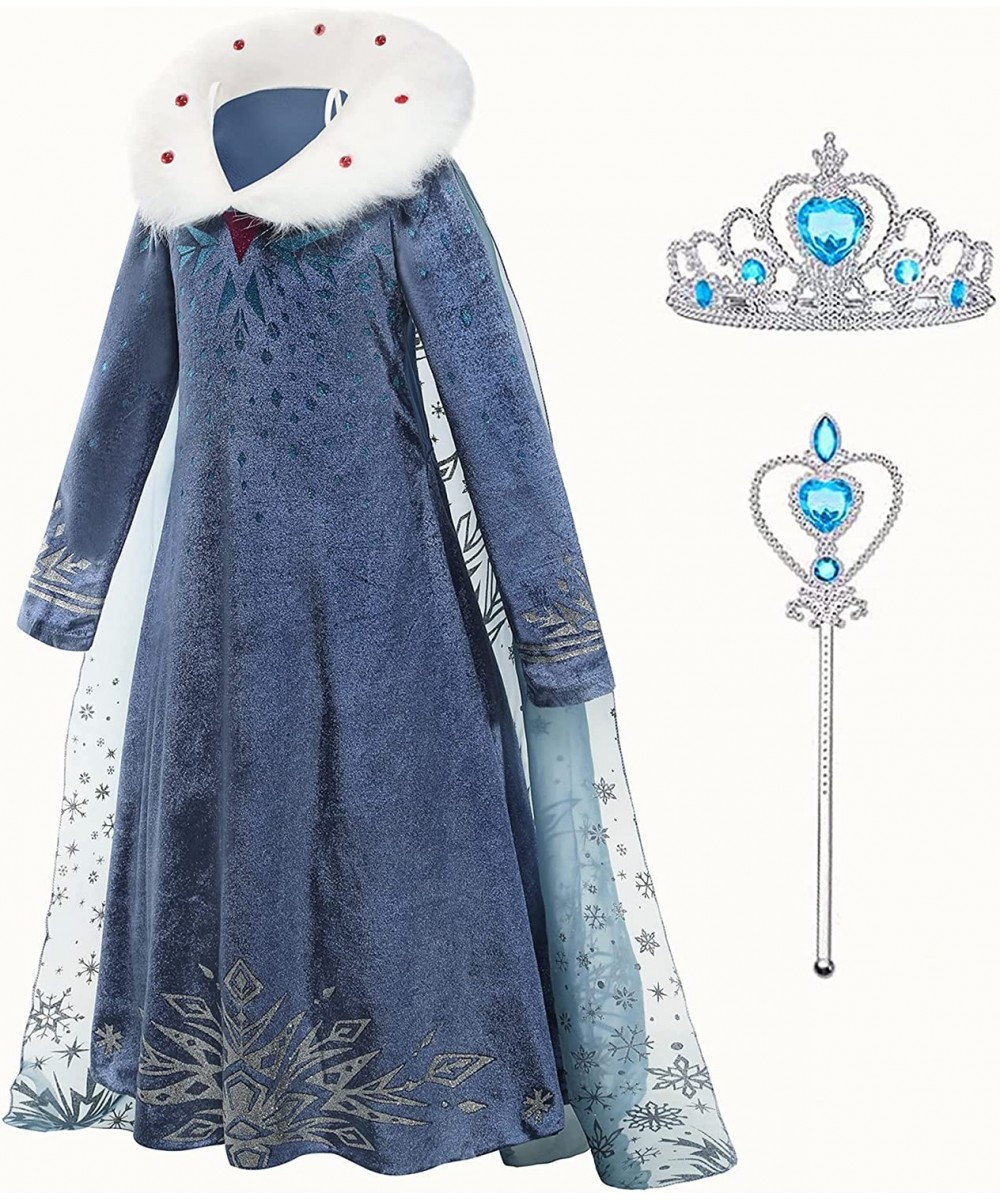 Elsa Dress Up for Girls-Anna Princess Costume for Kids with Crown and Wand for Party/Cosplay/Wedding $58.33 Kids' Costumes