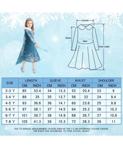 Elsa Dress Up for Girls-Anna Princess Costume for Kids with Crown and Wand for Party/Cosplay/Wedding $58.33 Kids' Costumes