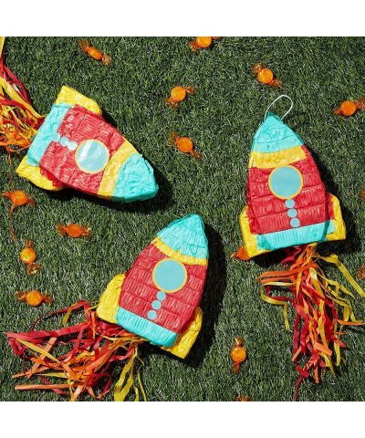 Mini Rocket Ship Pull Piñatas for Outer Space Party (8 x 5.9 x 2.5 In 3 Pack) $26.69 Piñatas