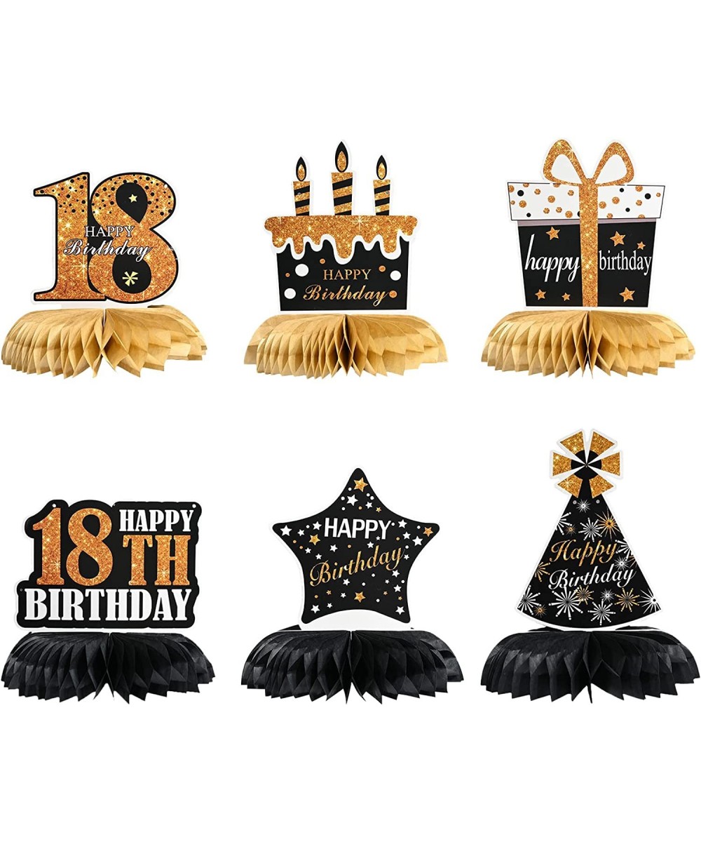 6 Pieces 18th Birthday Party Decoration 18th Birthday Honeycomb Centerpieces Tables Decorations Cheers to 18 Years Honeycomb ...