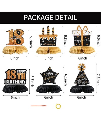 6 Pieces 18th Birthday Party Decoration 18th Birthday Honeycomb Centerpieces Tables Decorations Cheers to 18 Years Honeycomb ...