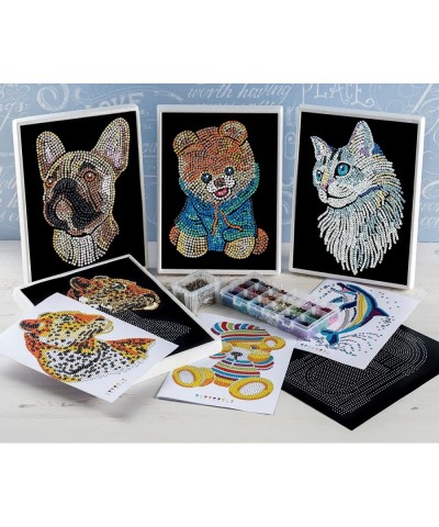 Blue Snow Wolf Sparkling Arts and Crafts Kit Creative Crafts for Adults and Kids $58.24 Craft Kits