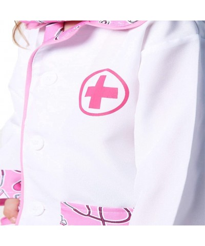 Kids Doctor Coat & Mask for Kids Doctor Costume | Kids Doctor Coat | Pink and White - For Ages 2-10 $30.59 Kids' Costumes