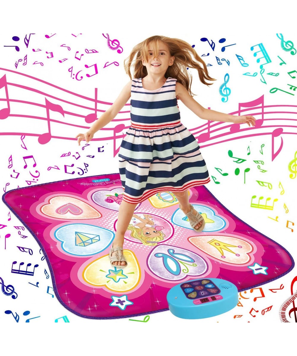 Dance Mat - Dance Mixer Rhythm Step Play Mat - Dance Game Toy Gift for Kids Girls Boys - Dance Pad with LED Lights Adjustable...