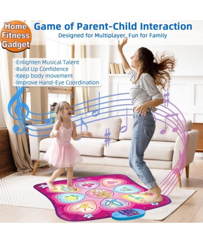 Dance Mat - Dance Mixer Rhythm Step Play Mat - Dance Game Toy Gift for Kids Girls Boys - Dance Pad with LED Lights Adjustable...