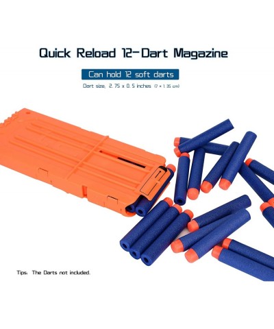 4 Pack 12-Dart Quick Reload Clip Magazine for Nerf N-Strike Elite Series (Orange) $24.17 Toy Foam Blasters & Guns