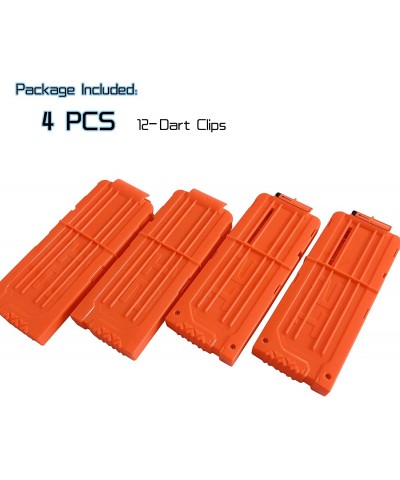 4 Pack 12-Dart Quick Reload Clip Magazine for Nerf N-Strike Elite Series (Orange) $24.17 Toy Foam Blasters & Guns