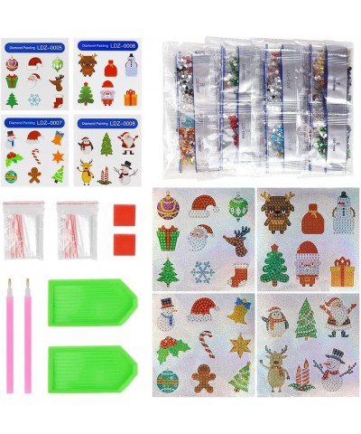 5D DIY Diamond Painting Kit 30 Pieces Christmas Big Diamond Painting Decorations Stickers Sparkling Art for Kids Adults Begin...