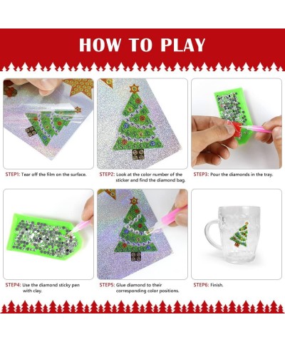 5D DIY Diamond Painting Kit 30 Pieces Christmas Big Diamond Painting Decorations Stickers Sparkling Art for Kids Adults Begin...