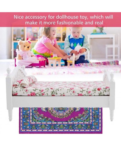 3Pcs Dollhouse Decoration Accessories 1Pc Mini Dollhouse Furniture Bed and 2Pcs Miniature Carpet Turkey Rugs for Kids Gift $2...