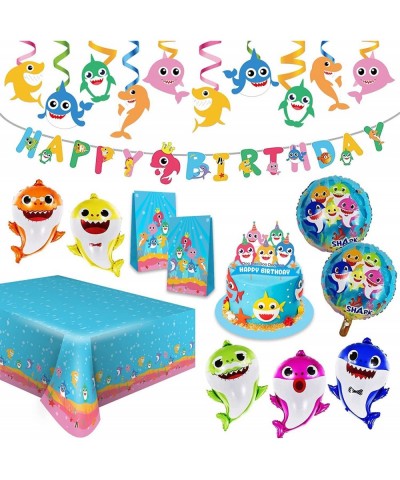 Shark birthday decorations $47.52 Kids' Party Tableware