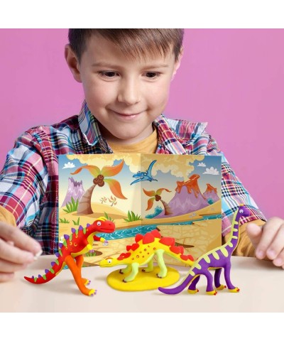 Create Your Own Clay Dino Build 4 Dinosaur Models with Air Dry Modeling Clay Arts & Crafts Kit for Boys & Girls Magic Modelin...