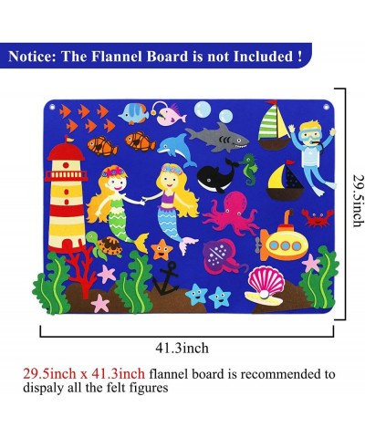 Ocean Animals Toys Felt/Flannel Boards Stories Figures Sets for Preschool 40 Pieces Toddlers Under The Sea Kids Interactive S...