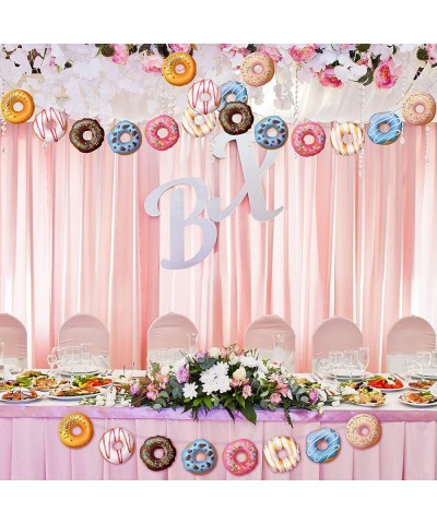 Donut Theme Party Banner 4 Pieces Donut Banner Donut Garland Donut Party Decorations for Donut Theme Birthday Party Christmas...