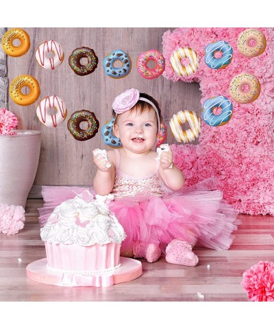 Donut Theme Party Banner 4 Pieces Donut Banner Donut Garland Donut Party Decorations for Donut Theme Birthday Party Christmas...