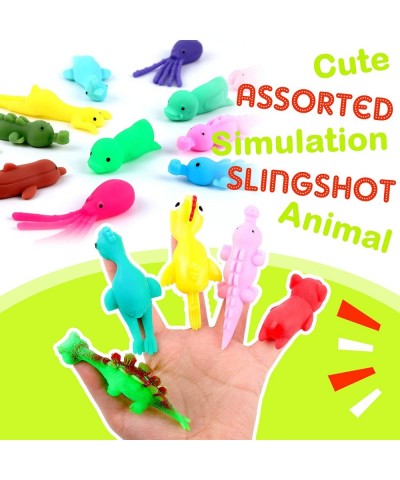 40 Pcs Finger Slingshot Animal Toys Animal Slingshots Catapult Toys Slingshot Chicken Slingshot Dinosaur Finger Toys Funny Fl...