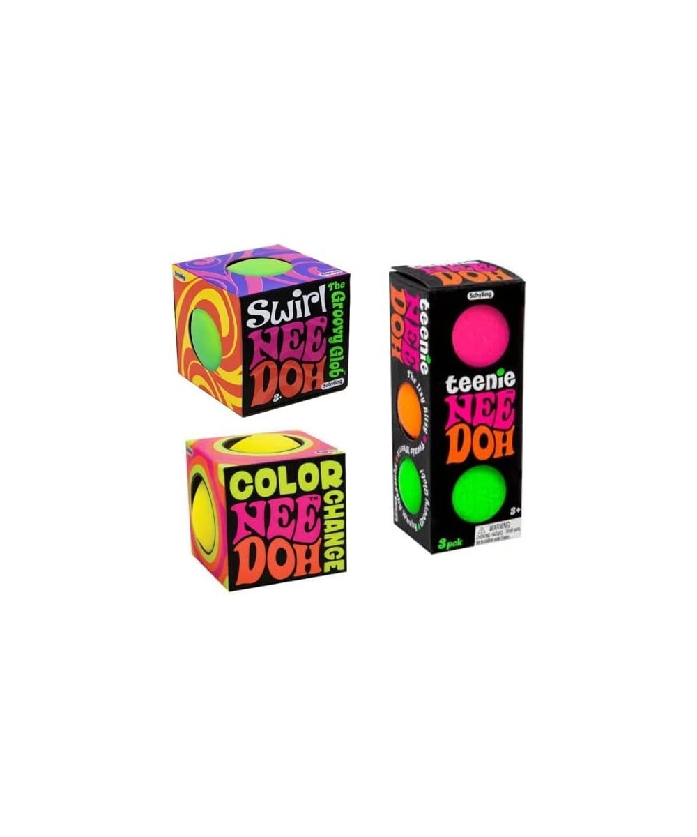 Schylling Nee Doh Stress Balls: Teenie Color Change and Swirl in Vibrant Colors. One of Each - The Perfect Bundle! Bonus E - ...