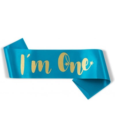 I am One Sash First Birthday Party Decoration Party Favors Gifts Blue $14.82 Kids' Party Favor Sets