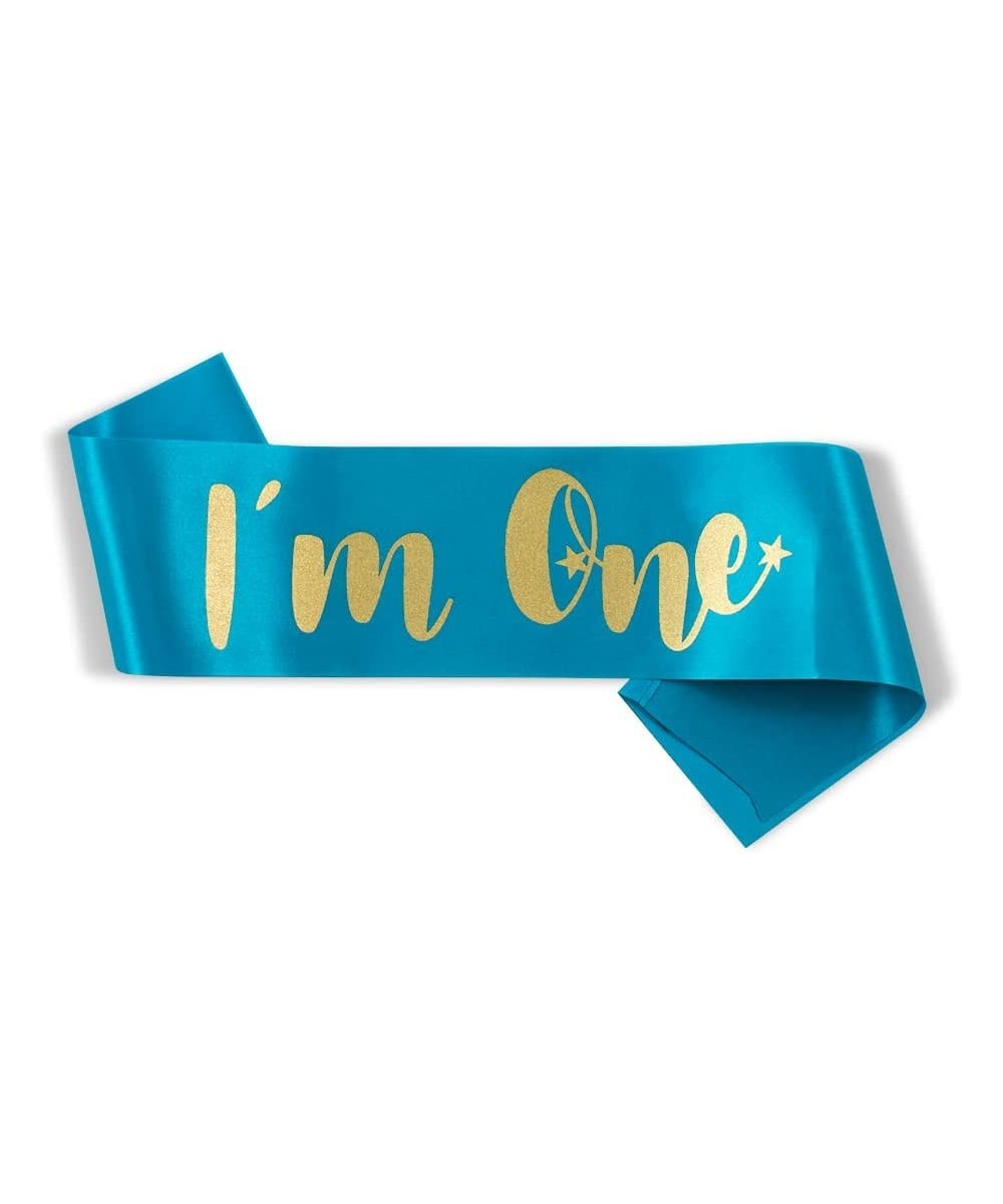 I am One Sash First Birthday Party Decoration Party Favors Gifts Blue $14.82 Kids' Party Favor Sets