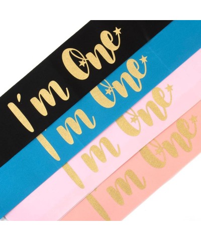 I am One Sash First Birthday Party Decoration Party Favors Gifts Blue $14.82 Kids' Party Favor Sets