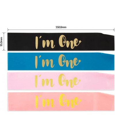 I am One Sash First Birthday Party Decoration Party Favors Gifts Blue $14.82 Kids' Party Favor Sets