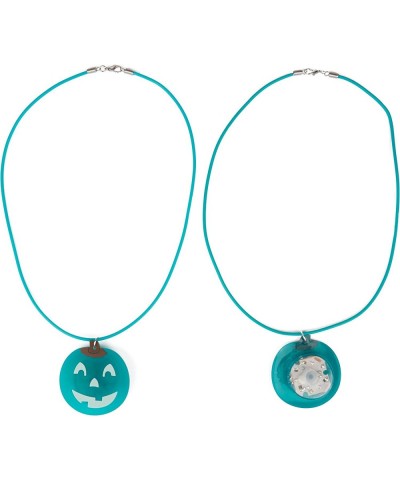 Teal Pumpkin Halloween Light Up Jewelry Necklace (2 Pack) - Jack O Lantern Costume & Party Light Decoration - Official Teal P...