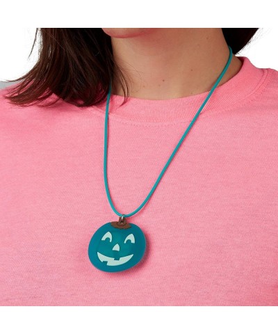 Teal Pumpkin Halloween Light Up Jewelry Necklace (2 Pack) - Jack O Lantern Costume & Party Light Decoration - Official Teal P...