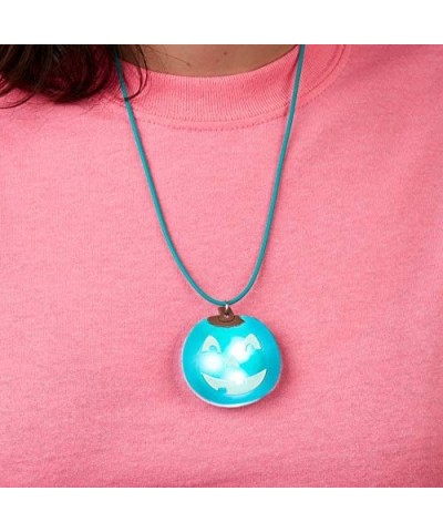 Teal Pumpkin Halloween Light Up Jewelry Necklace (2 Pack) - Jack O Lantern Costume & Party Light Decoration - Official Teal P...