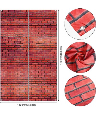 Brick Wall Backdrop Cross Station Brick Wall Party Backdrop Door Curtains for Magical Wizard Party Decoration Wizard Costume ...