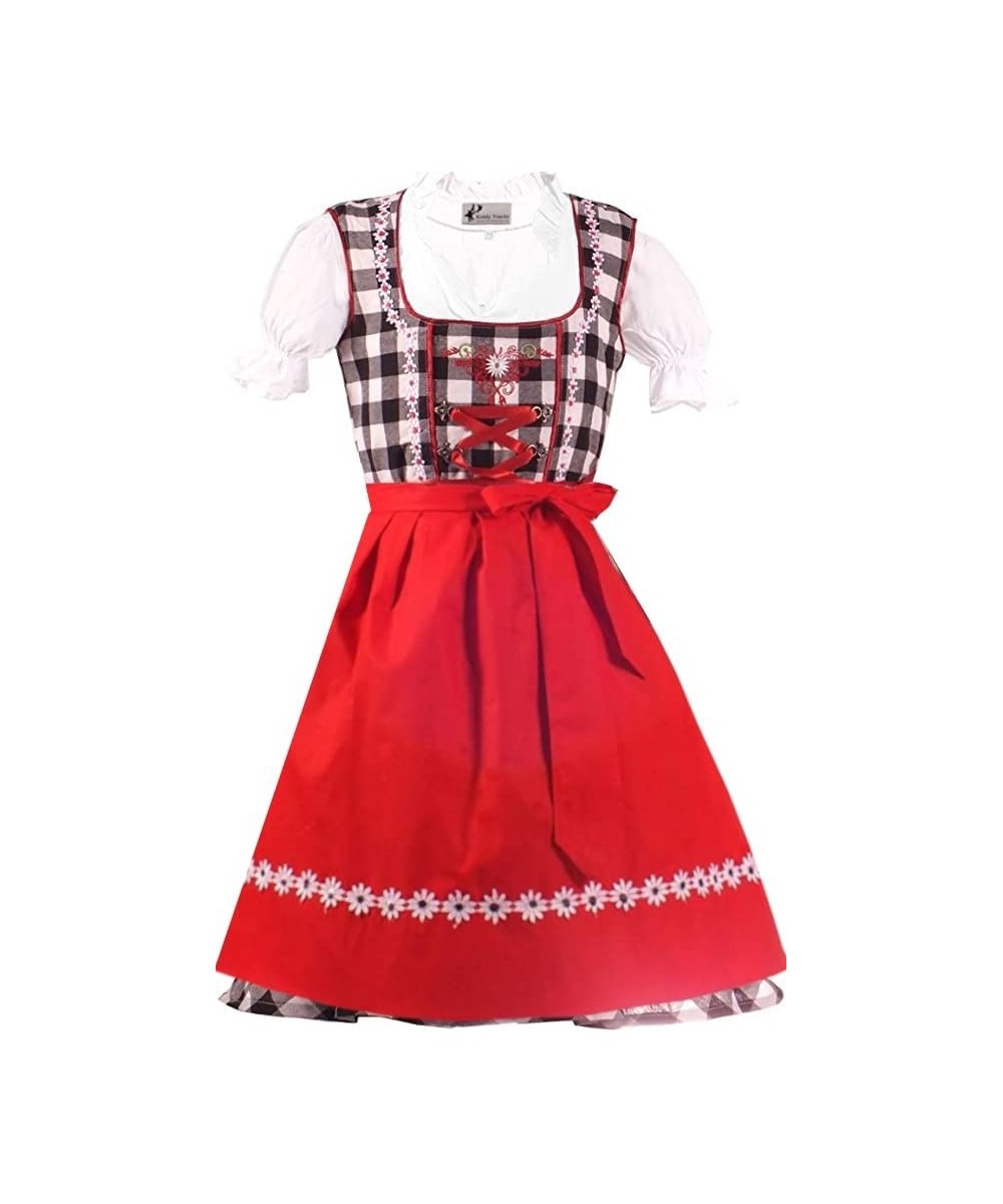 Authentic German Bavarian 3 Piece Children Dirndl Dress for Oktoberfest Blouse Apron Sizes 4T-12 $66.80 Kids' Costumes