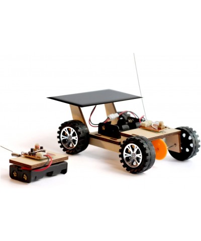 Solar & Wireless Remote Control Wooden Off-Roader Car to Build Science Project Experiment Kit for Kids Boys Girls and Adult I...