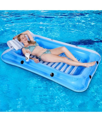 Inflatable Tanning Pool - Pool Floats Adult Size Pool Rafts and Floats for Adults Tanning Pool Pool Float Adult for Summer $6...