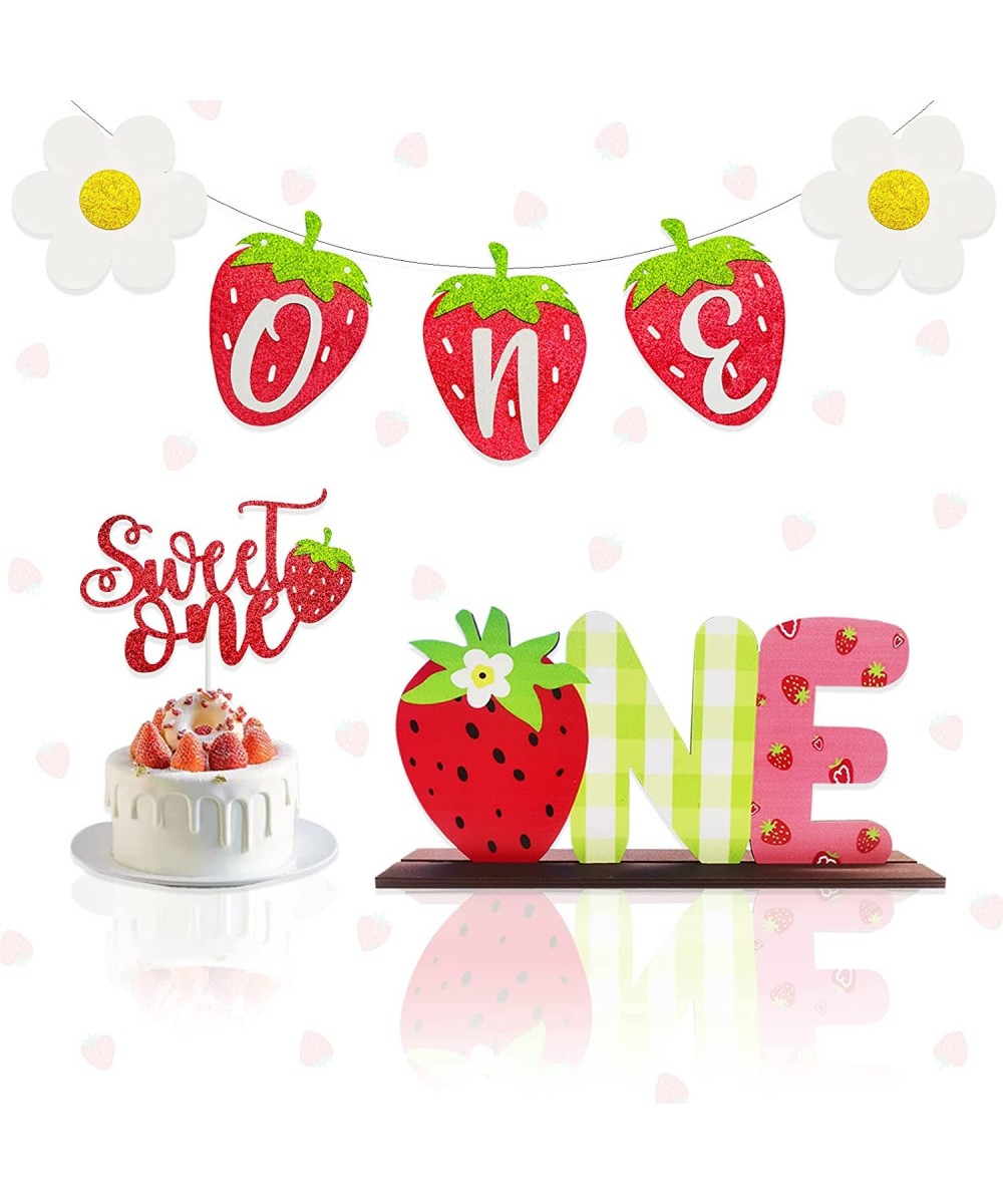 Strawberry Party Decorations Strawberry Birthday Decorations 1st Strawberry One Letter Sign Wooden Table Centerpieces Sweet O...