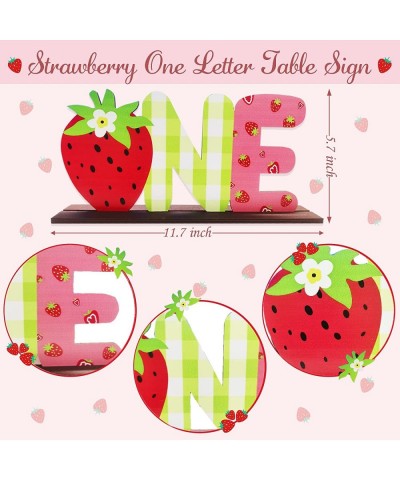 Strawberry Party Decorations Strawberry Birthday Decorations 1st Strawberry One Letter Sign Wooden Table Centerpieces Sweet O...