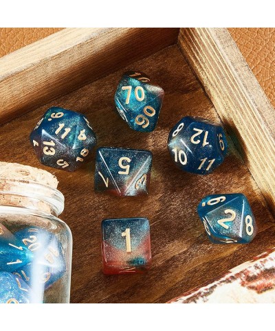 Glitter Dice Set 4 x 7 Sets (28 Pieces) of Galaxy Glitter Polyhedral Dice for Dungeons and Dragons RPG MTG Table Board Roll P...